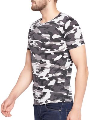 grey cotton all over print tshirt - 15412592 - Standard Image - 2