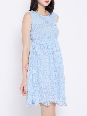 asymmetric hem fit & flare dress - 15412635 - Standard Image - 2