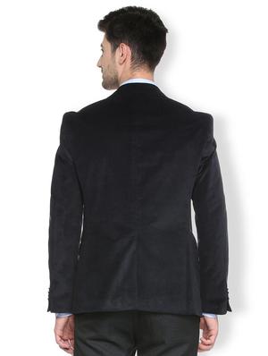 black cotton blend single breasted blazer - 15412820 - Standard Image - 2