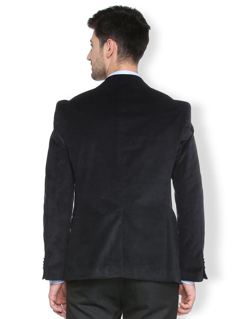 black cotton blend single breasted blazer - 15412820 - Zoom Image - 2
