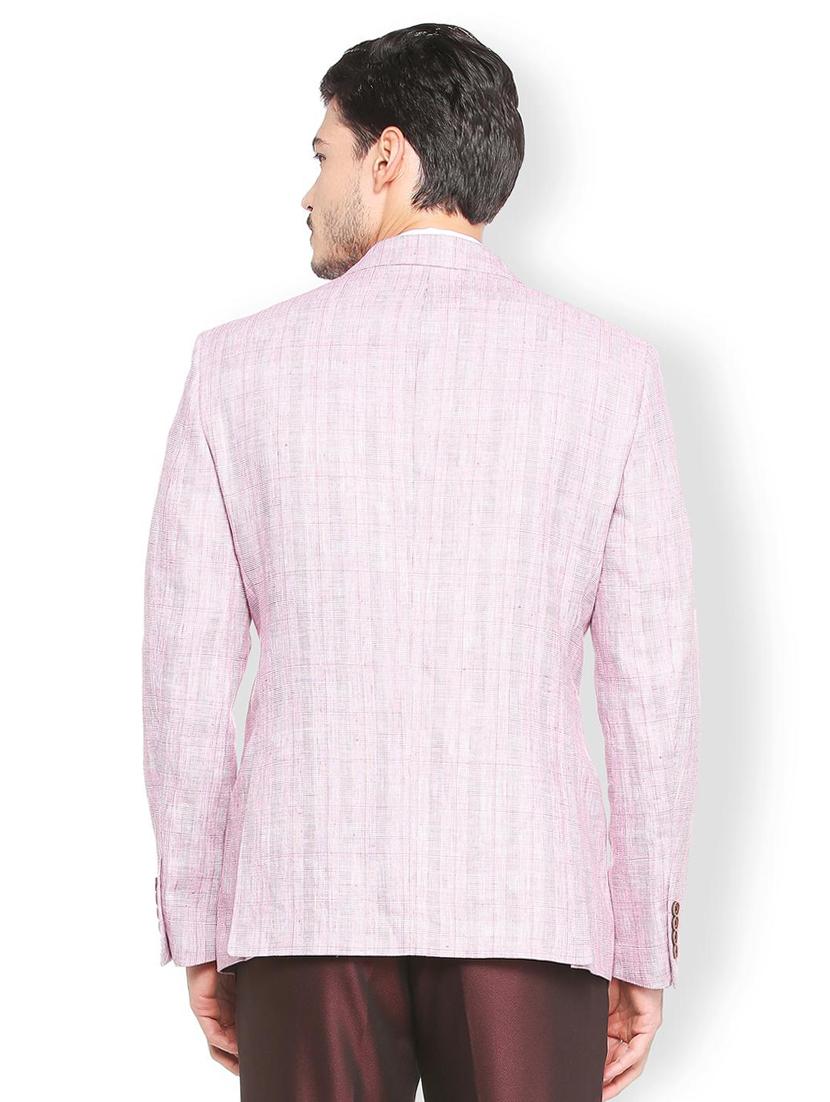 red linen single breasted blazer - 15412823 - Zoom Image - 2