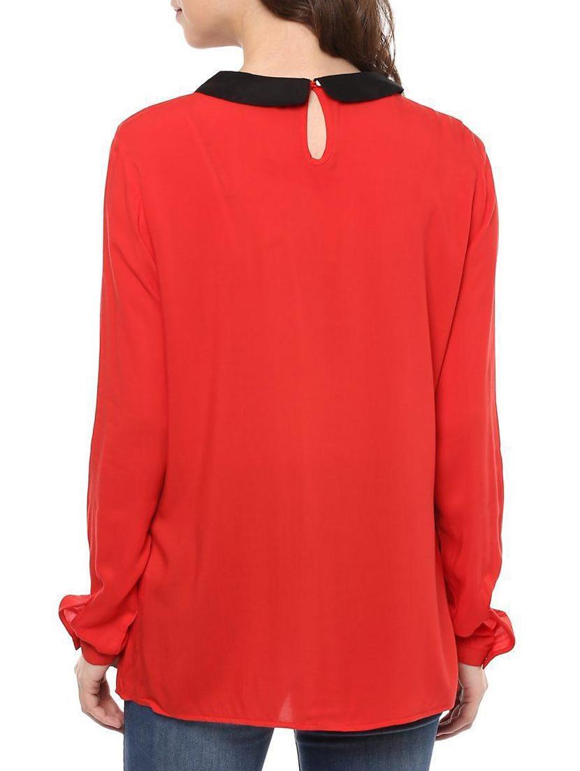 Peter pan collar pleated front top - 15412902 - Zoom Image - 2