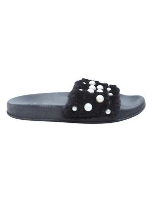 black slip on flip flop - 15413021 - Standard Image - 2
