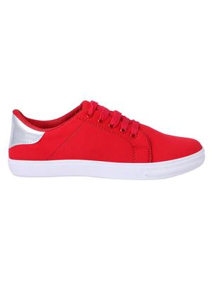 red lace-up sneakers - 15413089 - Standard Image - 2