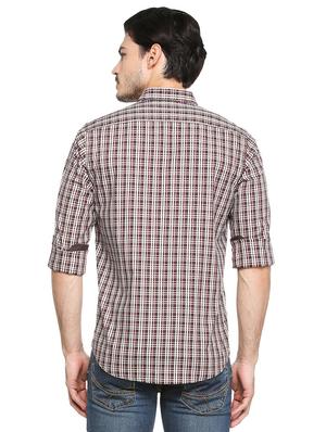 brown cotton casual shirt - 15413107 - Standard Image - 2