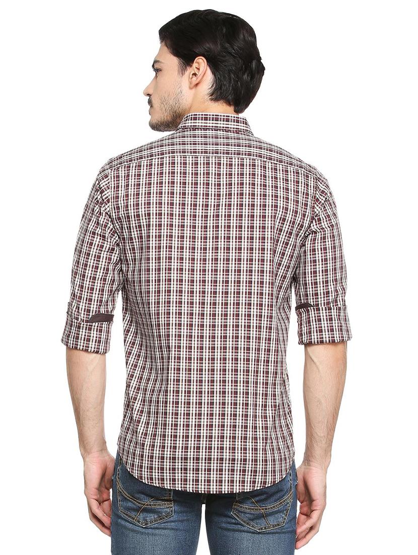 brown cotton casual shirt - 15413107 - Zoom Image - 2