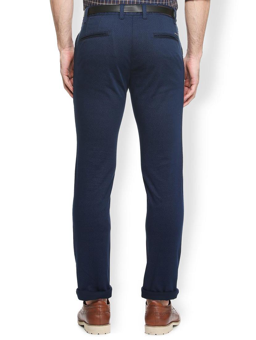 blue cotton blend chinos - 15413137 - Zoom Image - 2