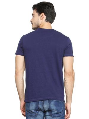 blue cotton front print t-shirt - 15413142 - Standard Image - 2