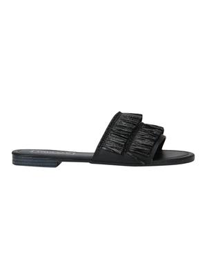 black slip on sandals - 15413153 - Standard Image - 2
