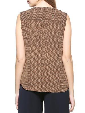 Notch neck printed top - 15413174 - Standard Image - 2