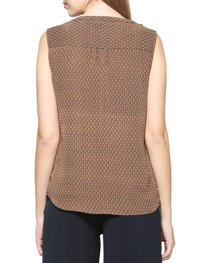 Notch neck printed top - 15413174 - Zoom Image - 2
