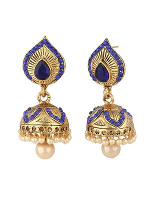 gold zinc jhumka - 15413194 - Standard Image - 2