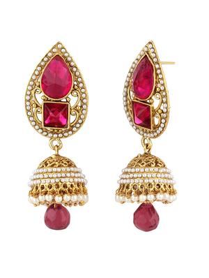 gold zinc jhumka - 15413222 - Standard Image - 2