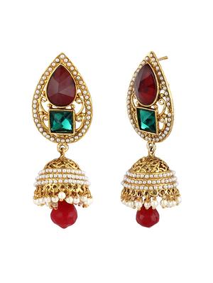 multi colored zinc jhumka - 15413228 - Standard Image - 2