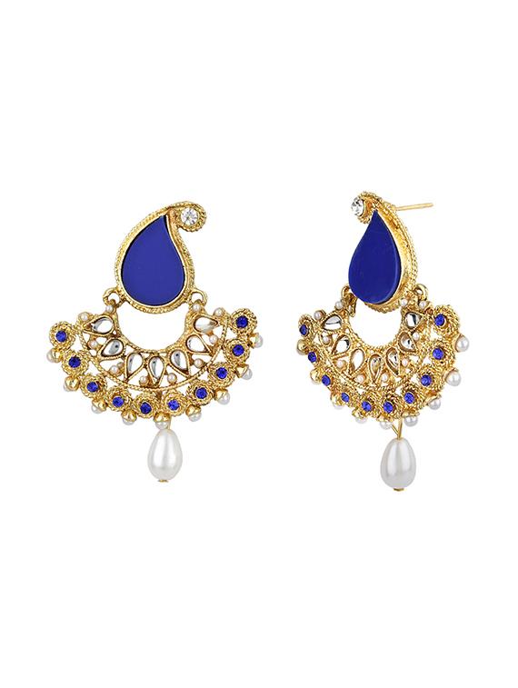 blue drop earrings - 15413243 - Zoom Image - 2