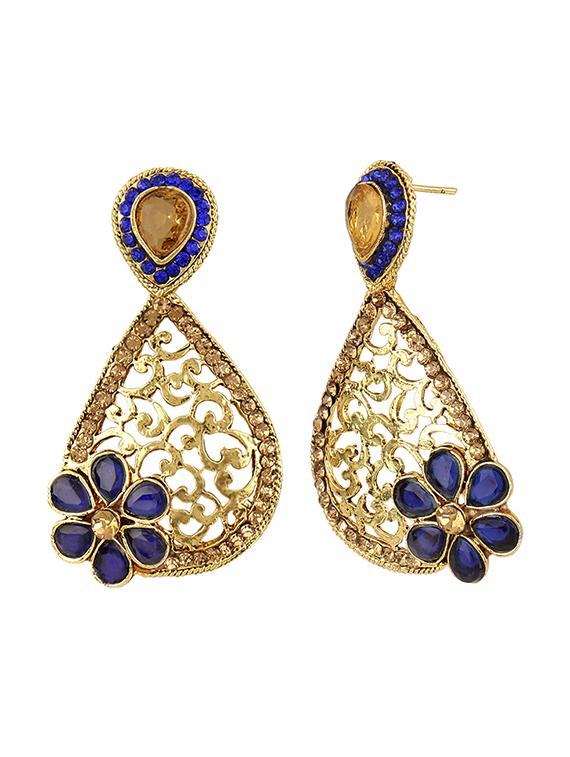 Blue Drop Earrings - 15413269 - Zoom Image - 2