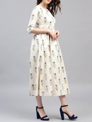 floral keyhole neck maxi dress - 15413412 - Standard Image - 2