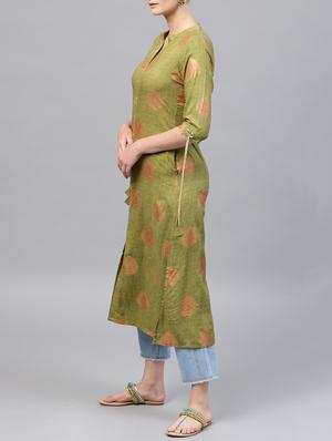Printed straight slit pockets kurta - 15413429 - Standard Image - 2