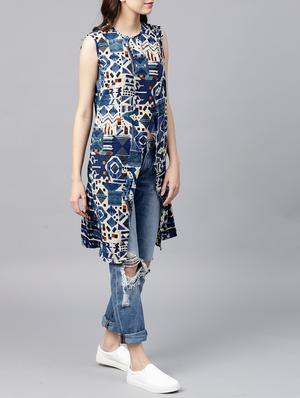 Fusion printed kurta - 15413467 - Standard Image - 2