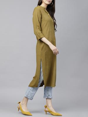 Peanut straight kurta - 15413470 - Standard Image - 2