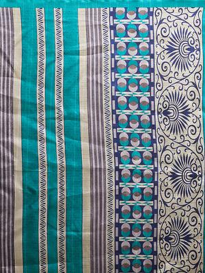 turquoise art silk bhagalpuri saree with blouse - 15413621 - Standard Image - 5