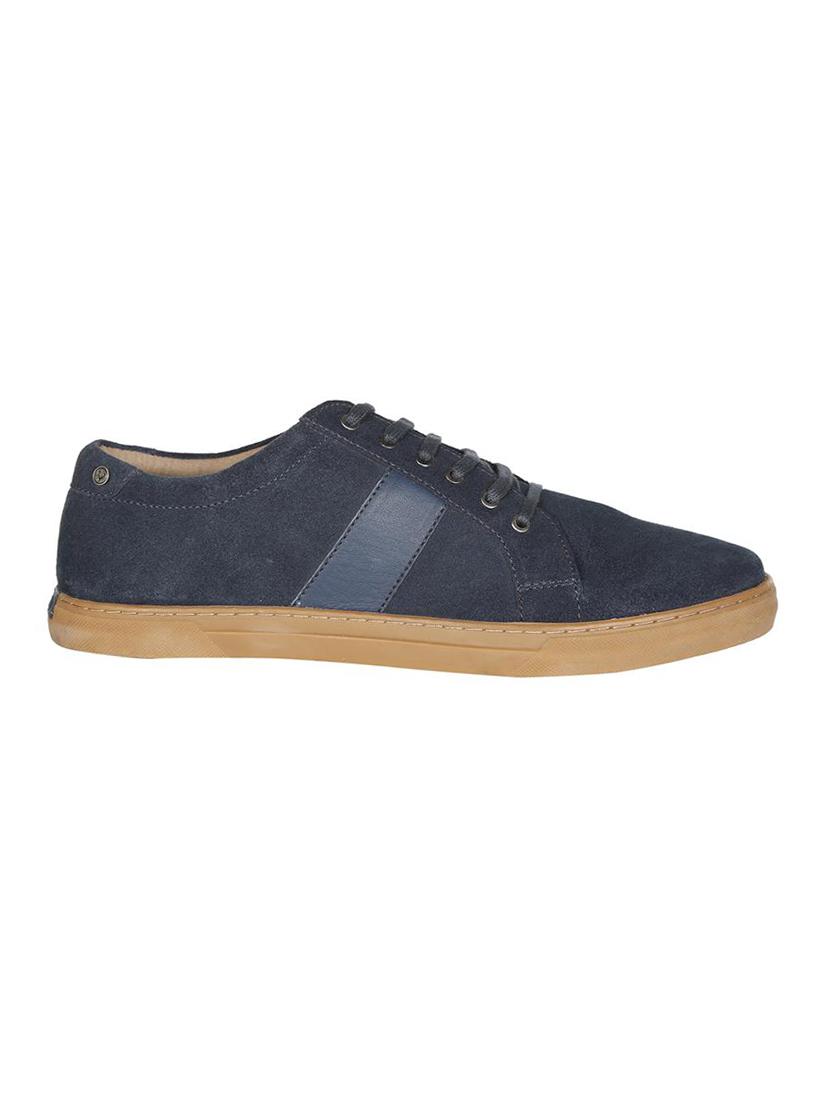 navy Suede lace up sneakers - 15413734 - Zoom Image - 2