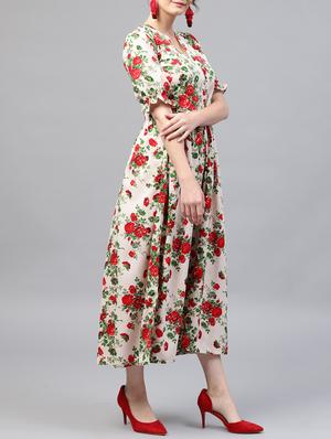 floral flared maxi dress - 15413991 - Standard Image - 2