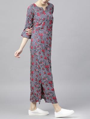 bell sleeve floral maxi dress - 15413996 - Standard Image - 2