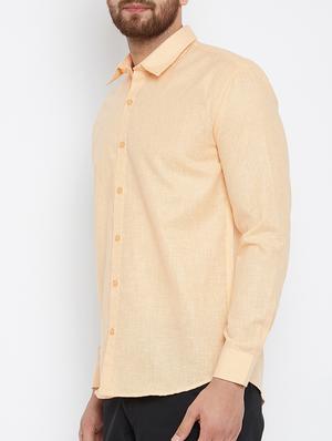 yellow cotton casual shirt - 15414011 - Standard Image - 2