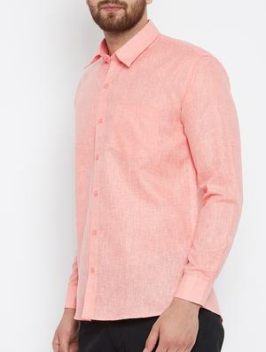 pink cotton casual shirt - 15414014 - Standard Image - 2