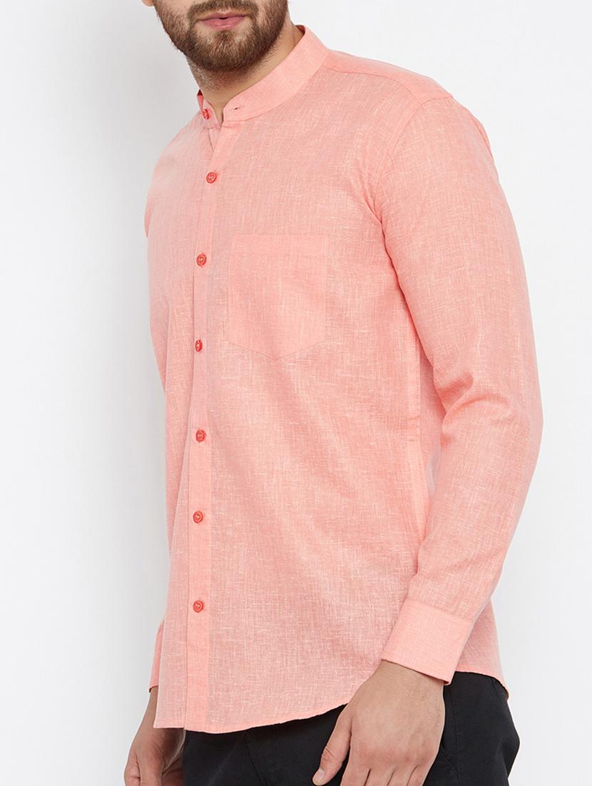 pink cotton casual shirt - 15414018 - Zoom Image - 2