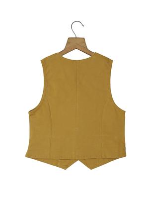 brown polyester waistcoat - 15414276 - Standard Image - 2