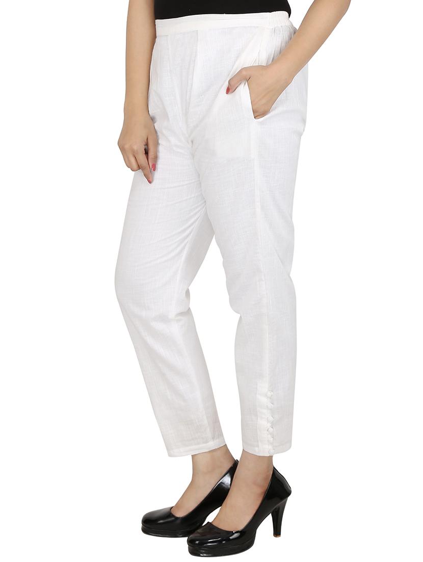 button detail pleated trouser - 15414322 - Zoom Image - 2