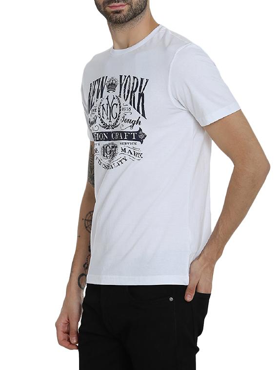 white cotton chest print tshirt - 15414697 - Zoom Image - 2