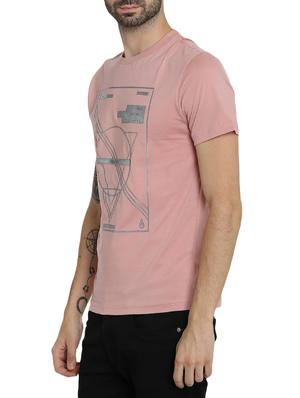 pink cotton chest print t-shirt - 15414711 - Standard Image - 2