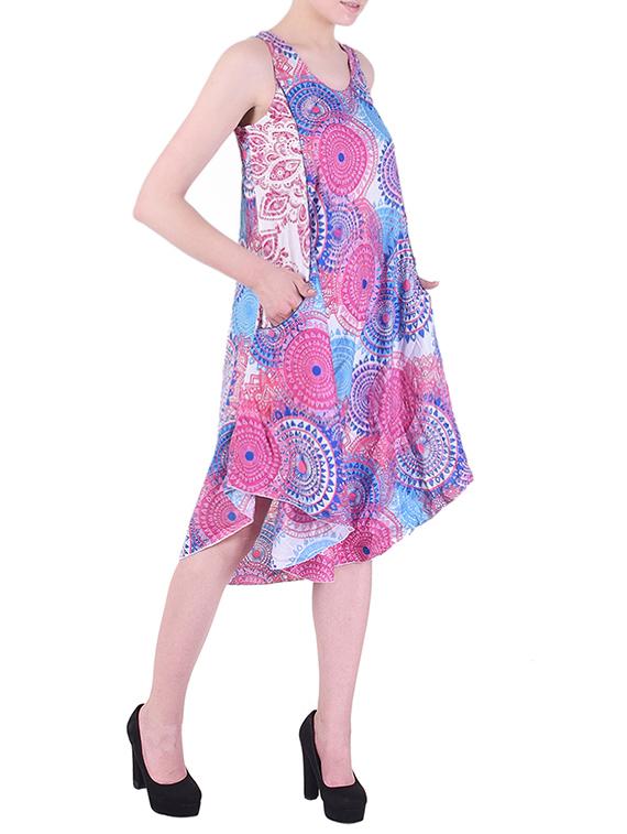 asymmetric hem printed dress - 15414757 - Zoom Image - 2