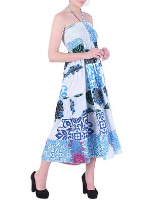 smocked halter maxi dress - 15414773 - Standard Image - 2