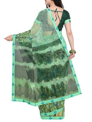 Abstract printed saree with blouse - 15414833 - Standard Image - 2