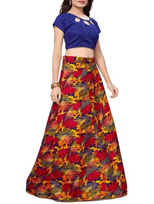 Printed flared lehenga - 15414989 - Standard Image - 2