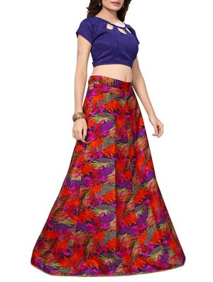 Printed flared lehenga - 15414990 - Standard Image - 2