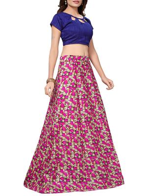 Printed flared lehenga - 15414991 - Standard Image - 2