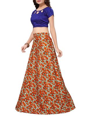 Printed flared lehenga - 15414993 - Standard Image - 2