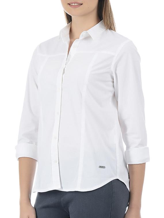 rolled up sleeved solid shirt - 15415260 - Zoom Image - 2