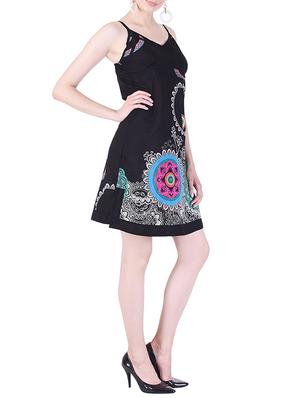 printed a-line cami dress - 15415512 - Standard Image - 2