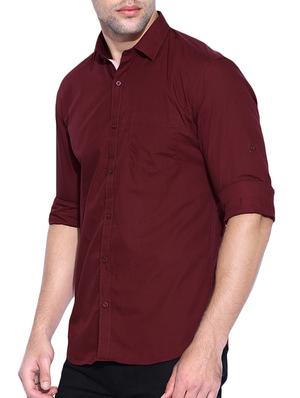 red cotton casual shirt - 15415888 - Standard Image - 2