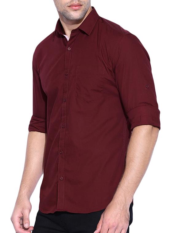 red cotton casual shirt - 15415888 - Zoom Image - 2