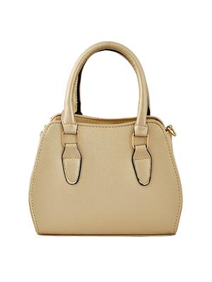 gold leatherette (pu) regular handbag - 15415912 - Standard Image - 2