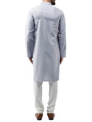 grey cotton kurta pyjama set - 15415921 - Standard Image - 2