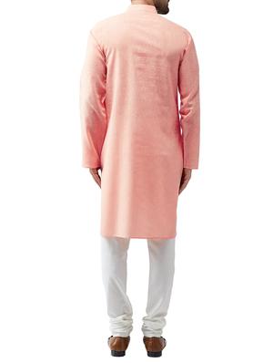 orange cotton kurta pyjama set - 15415924 - Standard Image - 2