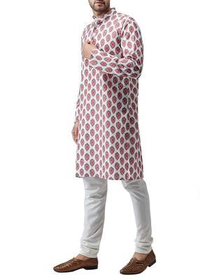 multi-coloured cotton kurta pyjama set - 15415976 - Standard Image - 2